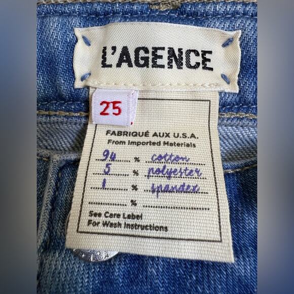 L'AGENCE Shannon Braided Waist Band Denim Mini Skirt Size 25 - Picture 7 of 9